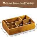 Acacia Wood Coffee Station Organizer for Countertop, Coffee Bar Accessories and Organizer, Pod Holder Storage Basket for K Cup Sugar Tea Bag