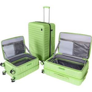 3-Piece 20/24 Top Opening Hardshell Lightweight Luggage and 28-Inch Clamshell Opening Travel Suitcase with Spinner Wheels & TSA Locks, Avocado Green 20in/24in/28in