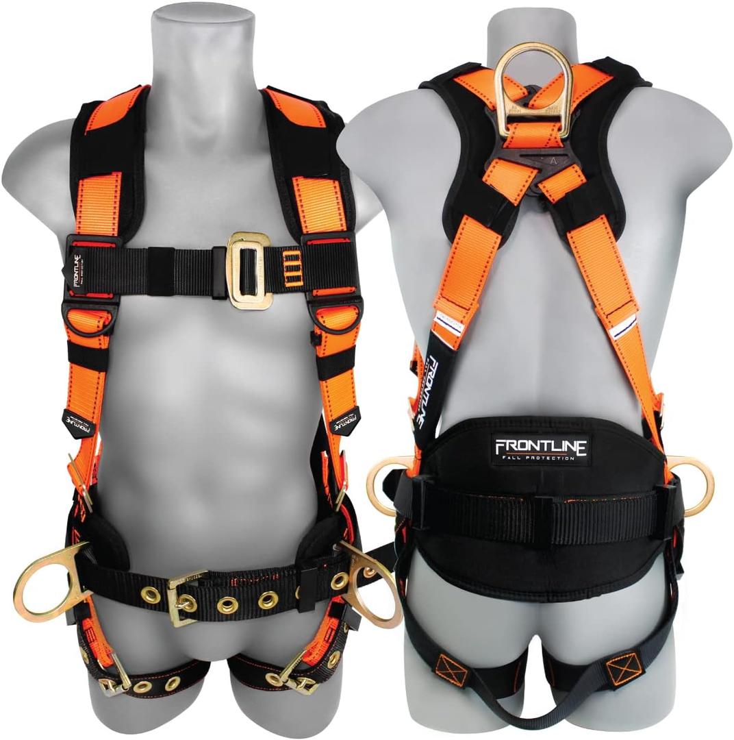 FRONTLINE FALL PROTECTION Harnesses + D-Ring+ Multiple Styles + OSHA and ANSI compliant (XL/2X)