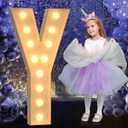 Marquee Light Up Letters, 4FT Marquee Letters, Large Light Up Letter for Party Decor, Mosaic Balloon Frame, Cardboard Letter for Birthday Wedding Engagement Party Decorations, Giant Letter Y