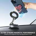 Galundge Vacuum Suction Magnetic Phone Holder, 2025 Upgraded Foldable Retractable Suction Cup Car Phone Mount for Magsafe, 360 Adjustable Magnetic Phone Stand for Cars/Gyms/Mirrors/Smooth Surface