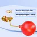 3/8" Water Float Valve for Pool Heavy Duty Brass Auto-Fill Valve, Compact Design with 3" Large Float for Reliable Shut-Off, 125 PSI Water Level Controller