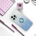 Compatible with iPhone 14 Pro Case,Magnetic Car Mount Supported Slim Thin Glitter Sparkle with 360 Ring Holder Kickstand Protective Phone Cover for iPhone 14 Pro 6.1", Gradient Blue
