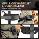 Tactical Molle Glasses Case, Shockproof Eyeglass Pouch, Sunglass Case Hard Shell Protects Glasses