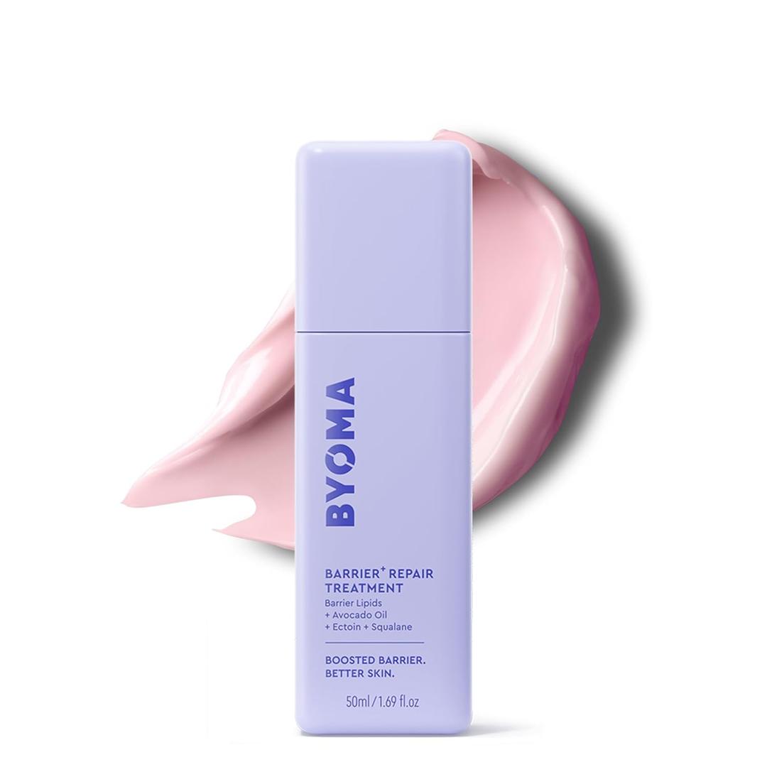 BYOMA Barrier Repair Treatment - Intensely Hydrating Moisturizer for Dry, Sensitive Skin with Avocado Oil, Squalane & Ectoin - Reduces the Appearance of Fine Lines & Wrinkles - 50mL