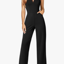 DAAWENXI Women's Casual Tank Top Sleeveless Jumpsuits Dressy Wide Leg Pants Rompers With Pockets Small