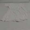 Aoysky Womens Summer Short Rompers Sexy Cute Loose Tie Front Jumpsuit Casual V Neck Wide Leg Beach Overalls (Large, White)