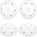 WOPPLXY 4Pcs Small Lazy Susan 6 Inch, 6 Inch Lazy Susan Turntable Acrylic Ball Bearing Rotating Tray, Rotating Swivel Base Clear Acrylic Plates for Kitchen Countertop, Pantry, Cabinet, Spices, Makeup