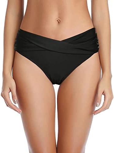 Tempt Me Women Twist Bikini Bottom Moderate High Cut Bathing Suit Bottoms Ruched Swimsuit Bottom Size M Tempt Me Women Twist Bikini Bottom Moderate High Cut Bathing Suit Bottoms Ruched Swimsuit Bottom Size M