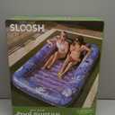 SLOOSH Inflatable Tanning Pool Lounger Float, 85" x 57" Extra Large Pool Floats Adult with Pillow, 4 in 1 Suntan Tub Raft Floatie,Sunbathing Bed Lounge for Water Blow Up Ball Pit, XL-Dark Blue