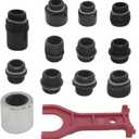 12PCS Kitchen Faucet Adapter Kit for Pull Down Sprayer Universal Sink Hose Attachment Adapters for Spray Head Replacement Faucet Nozzle Hose Connector Accessories Kit