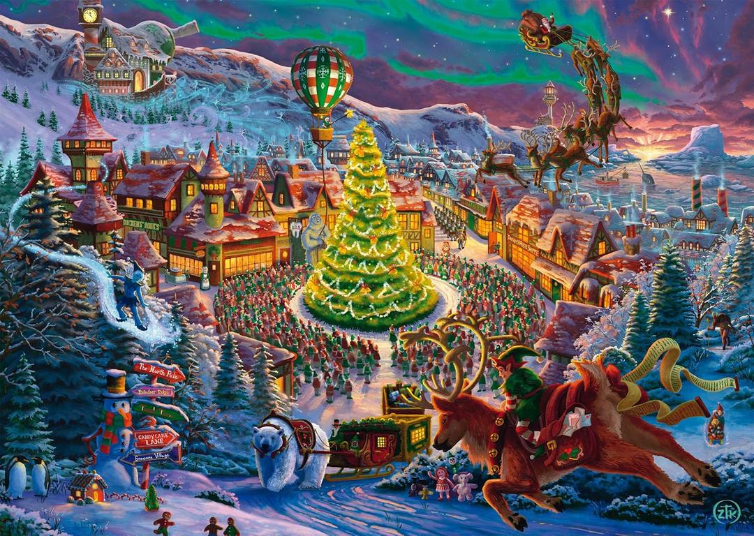 Santas Nordpol: Puzzle Zac Kinkade 1000 Teile