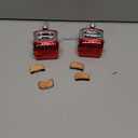 2 Sets Hand Blown Glass Toaster Ornament for Christmas Tree Decorations, Hand Painted Glass Toaster Christmas Ornament