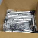 Loyoda Folding Walker with 2 Skis and 5" Wheels, Lightweight Walkers for Seniors and Adults, Supports Up to 350 Pounds, Adjustable Height, Compact Standard Walker, Black