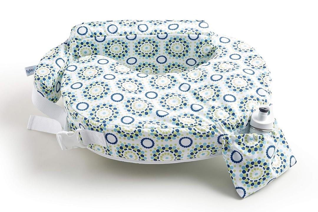My Brest Friend Original Nursing Pillow Enhanced Ergonomics Essential Breastfeeding Pillow Support For Mom & Baby W/ Convenient Side Pocket, Double Straps & Slipcover, Sparkles