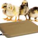 K&H Pet Products Thermo-Peep Heated Chicken Pad for Brooders and Chicken Coops, Warming Chick Nesting Pad Coop Accessory Mat, Heat Lamp Alternative, Safety Listed - Petite 9 X 12in Tan 20W