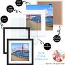 16x16 inch Wood Picture Frame for Wall Hanging Square Photo Frames with Mats 12x12 inch Pictures for Baby Scan,Poster,Decoration,Anniversary,Wedding,Christmas,Diamond Painting(Black)