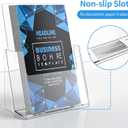 zavekia 6 Pack 6'' x 9'' Acrylic Brochure Holder,wide brochure leaflet booklet literature flyer catalog magazine. (6 x 9 in/ 6 Pack)