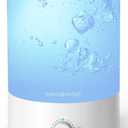MegaWise Healthy Top-Refill Cool Mist Humidifiers for Bedroom, 24dB Ultrasonic Air Vaporizer with Water Filter for Baby [PP Material], Colorful Night Light,1 Gal Essential Oil Diffuser, Auto Shut Off