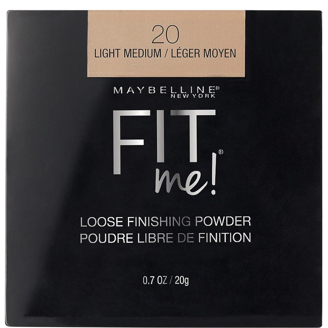 Maybelline Fit Me Loose Setting Powder, Face Powder Makeup & Finishing Powder, Light Medium, 1 Count (0.7 Ounce (Pack of 1))