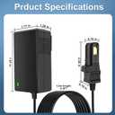 EGK 12V Battery Charger with 6.6Ft Cable for All Power Wheels 12 Volt Ride-on Toys for Fisher-Price Gray and Orange Top