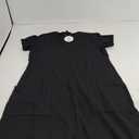 ANRABESS Women's Summer Casual Short Sleeve Long T Shirts Maxi Dresses V Neck Split 2025 Beach Vacation Dress with Pockets, XL, Black
