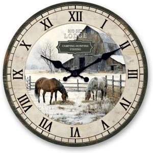 Farmhouse Wall Clocks Battery Operated 20 Inch