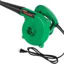 Corded Electric Leaf Blower,2 in 1 Small Handheld Lightweight Sweeper/Vacuum,110V 400W Portbale Blower for Leaf/Snow/Dust Blowing (Green)