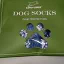 EXPAWLORER Anti-Slip Dog Socks-Double Sides Grips Traction Control on Hardwood Floor,Dog Shoes for Hot/Cold Pavement,Best Paw Protector,Prevents Licking, Small (6 Count), Blue)