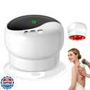 Miula Lymphatic Drainage Massager with 9Level Heat & Red LightWireless Gua Sha Tool for Muscle Relaxation, LCD Display, TypeC Fast Charging，Portable Cupping Massager