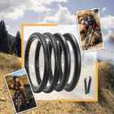Hycline Mountain Bike Tires Set: 2 Pack 26/27.5/29x2.4 Inch Heavy Duty Folding Replacement Bicycle Tires, All-Terrain High-Density Bicycle Tires with Inner Tubes Schrader Valves and Tire Levers