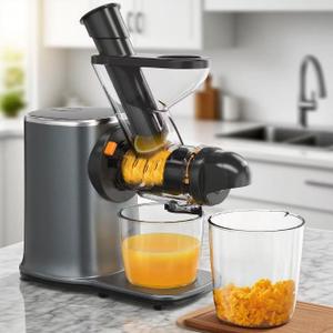 Silonn Slow Juicer, Cold Press Juicer Machines with Soft & Hard Modes, High Juice Yield Masticating juicer for Fruits & Vegetables with Reverse Function