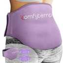 Comfytemp Ice Pack for Back Pain Relief, 2 Packs, Reusable Gel Lower Back Wrap Ice Brace for Sciatica Injuries, Hot Cold Compression for Lower Lumbar, Waist, Men Women Surgery Get Well Gifts (Purple)