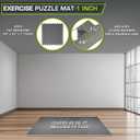 ProsourceFit Weaved Pattern Extra Thick Exercise Puzzle Mat 1-inch, EVA Foam Interlocking Tiles for Protective, Cushioned Flooring for Home and Gym Equipment; Gray, 48 SQ FT, 12 Tiles