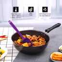 HOTEC 600 Heat Resistant BPA-Free Silicone Rubber Spatula Set for Baking, Cooking, and Mixing Non Stick Dishwasher Safe, Purple Set of 5