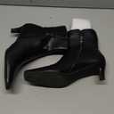 Mattiventon Fall Boots for Women Low Heel Square Toe Kitten Heel Booties Dressy Comfortable Mid Calf Boots with Side Zip, 9, Black