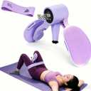 Thigh Trainer for Women, 12-80LB Adjustable Resistance Inner Thigh Exerciser for Pelvic Floor Muscle Repair with 50LB Resistance Band, Thigh Trainer Kegel Exercise for Yoga, Shaping at Home