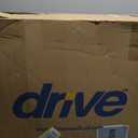 Drive Medical 350 lb Capacity Steel Folding Commode Chair and 300 lb Capacity Aluminum Adjustable Shower Bench with Suction Cups