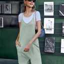 Ekouaer Womens Summer Casual Sleeveless Rompers Loose Spaghetti Strap Shorts Overalls Outfits 2025 Jumpsuits With Pockets (S)