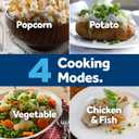 GE Countertop Microwave Oven,1, 200-watt Capacity, 2.0 Cubic Ft., 8 Auto Setting Cooking Settings, Child-Lock Technology, Kitchen Essentials for the Countertop, Dorm Room or Apartment, Stainless Steel