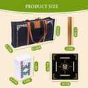 American Mahjong Set,Complete Game Kit, 166 Tiles Mahjong Tile Set with Wooden Pushers Racks, Carrying Bag, Mahjong Mat, Score Cards, Chips, Dice & Accessories Mahjong Set, 0.9 in 0.47 in 1.2 in