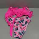 AI'MAGE Womens High Waisted Bikini Sets Tummy Control Bathing Suits Halter Two Piece Swimsuit Modest Bikini 2025 (Medium, Pink Floral)