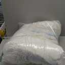 A Nice Night Faux Fur Reading Pillow Bed Wedge Large Adult Children Backrest with Arms Back Support for Sitting Up in Bed/Couch for Bedrest,Ivory