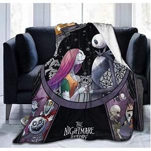 Ankeyoo Nightmare Christmas Ultra Soft Throw Blanket 60"x80" inch Flannel Fleece All Season Light Weight Living Room/Bedroom Warm Blanket