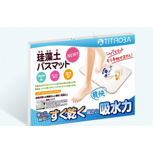 TITIROBA Diatomaceous Earth Bath Mats, Quick Drying, Moisture Controlling, Water Absorbent, Anti-Slip, Kitchen & Bathroom, No Washing Required, 2 Mats Gray DS-02-G (L:60x39cm)