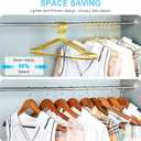 Hangers 20 Pack Gold Clothes Hangers for Closet Ultra Slim Metal Hangars Space Saving Coat Hanger, Heavy Duty Stainless Steel Suit Hanger for Adult Kids Golden Decor Home Essentials
