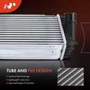 A-Premium Turbocharger Intercooler Compatible with Hyundai Tucson 2016 2017 2018 1.6L Turbocharged, Charge Air Cooler