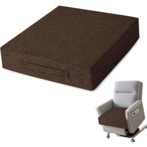 AddGrace Recliner Cushions for Elderly Thick Seat Cushion 20"x20"x4" Chair Pads with Non Slip Backing and Washable Cover for Couch Armchair Chairs Coffee