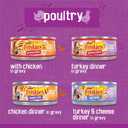 Purina Friskies Gravy Wet Cat Food Variety Pack, Poultry Shreds, Meaty Bits and Prime Filets - (Pack of 32) 5.5 oz. Cans (EXP 03/31/28)