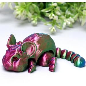 3D Printed mouse toy rat Model,Flexible Realistic Articulated Animal Fidget Toys,Mystery Figurines Gifts for Easter,Executive Desk Funny Décor and Festival Collectible,Easter Basket Stuffers (RGB)